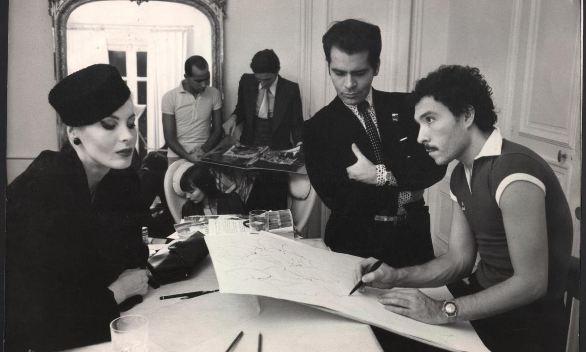 Eija Vehka Ajo, Juan Ramos, Jacques de Bascher Lagerfeld and lopez 1973 paris .jpg