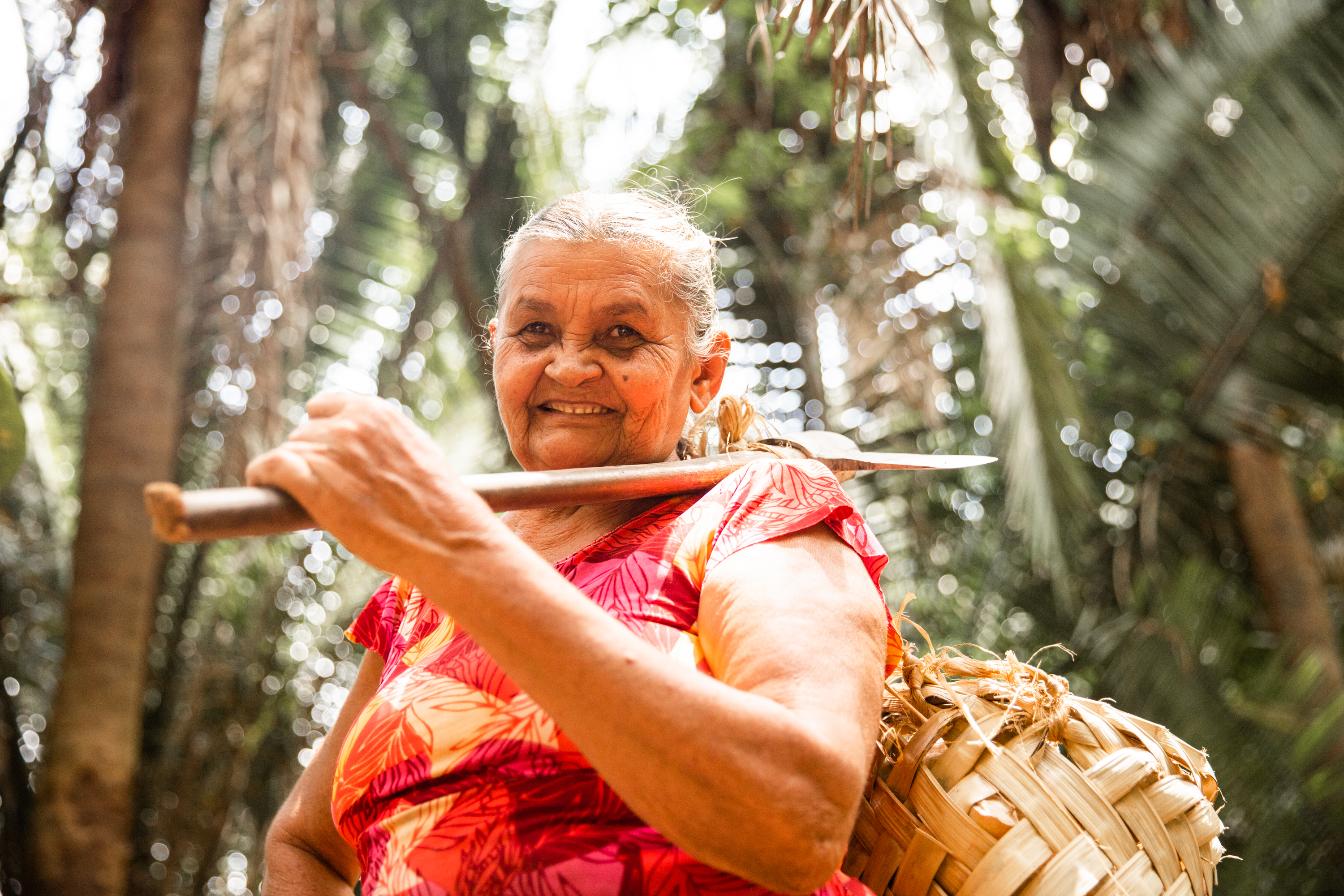 Antonia is a coconut breaker from Northeastern Brazil. Photo by Nay Jinknss