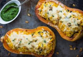 Calabaza rellena or stuffed butternut squash. Photo credits Okdiario.